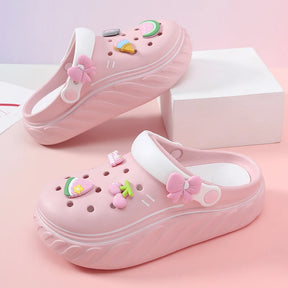 Sandália Crocs Feminina Com Acessórios Frutas Sandália Confortável Com Arco De Apoio