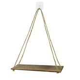 Balanço de Madeira - Prateleira Flutuante com Corda para Sala de Estar - SwingShelf