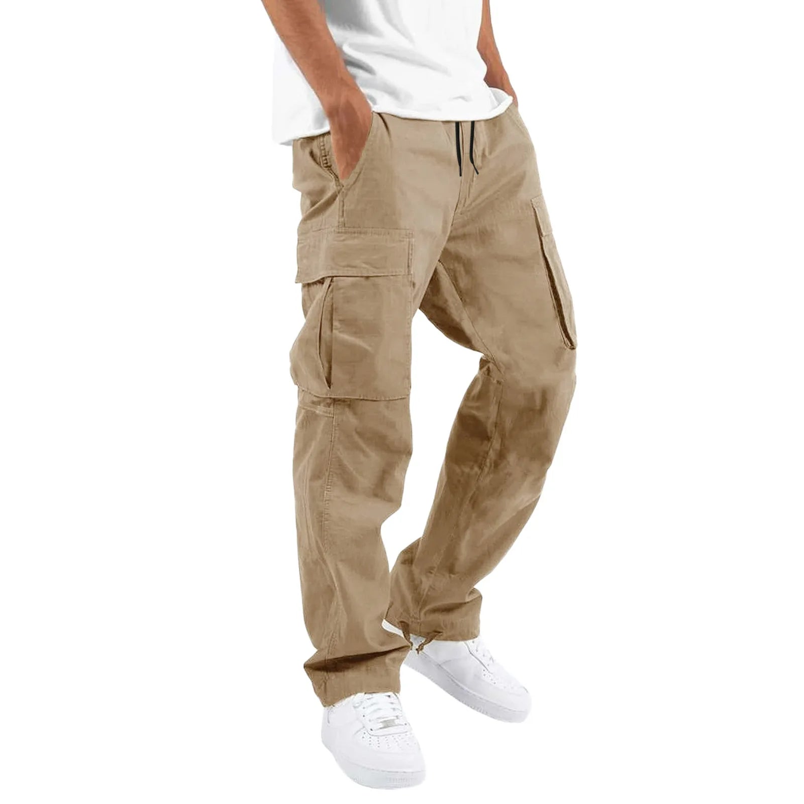 Calça Cargo Masculina - Bolsos com Cordão e Múltiplos - CargoFlex