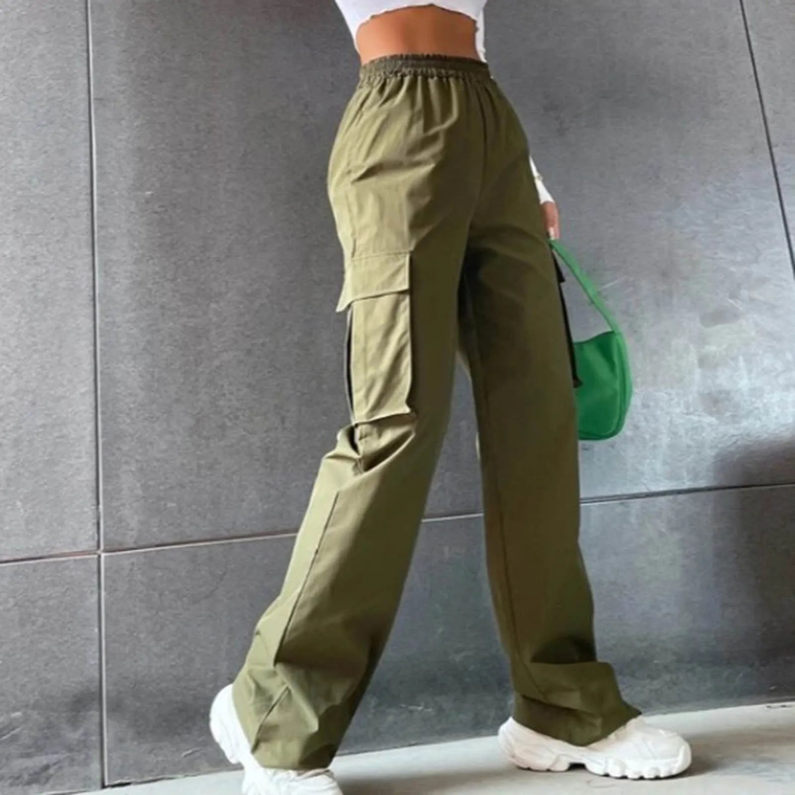 Calça Feminina Elástica de Cintura Alta - Para um Estilo Confortável e Elegante - FlexFit Comfort