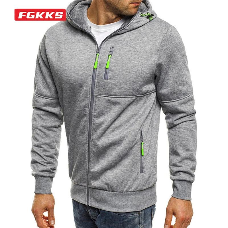 Casaco com Capuz Masculino - Zíper Frontal - Moletom Casual- UrbanFlex