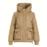 Jaqueta Feminina Puffer Com Capuz - REF029