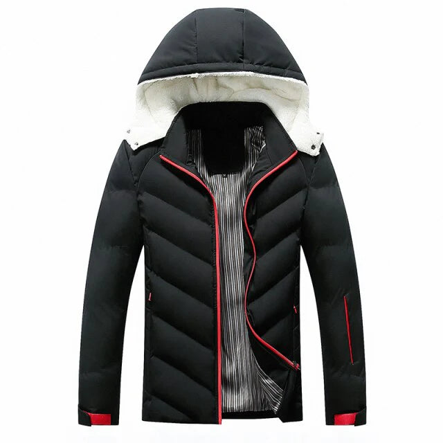 Jaqueta Masculina Puffer Com Capuz Forrado - REF017