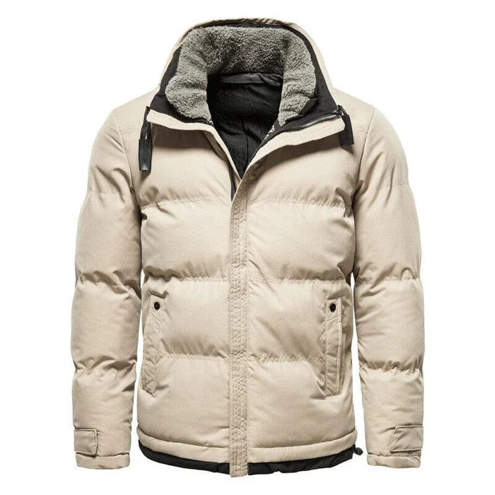 Jaqueta Masculina Puffer Térmica Com Gola Alta Forrada - REF019