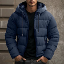 Jaqueta Masculina Puffer Térmica Impermeável Com Capuz - REF047