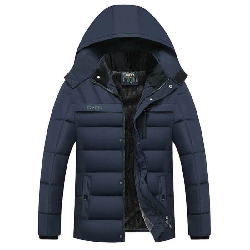 Jaqueta Parka Masculina Com Capuz e Forro de Lã - REF006