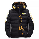 Jaqueta Puffer Masculina Dupla Face 2 Em 1 Com Capuz Removível - REF049