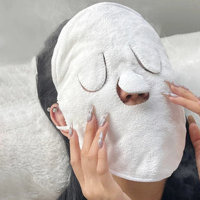 Máscara de Algodão Hot Compress: Toalha Facial para Compressa Úmida - Limpeza Profunda"