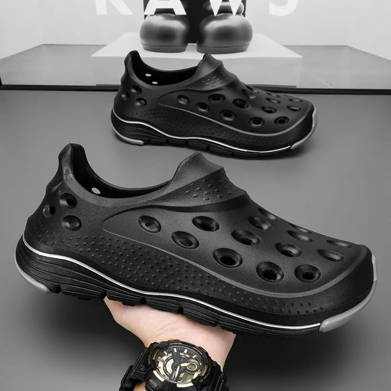 Sandália Crocs Masculina Plataforma Confortável Design Respirável De Qualidade