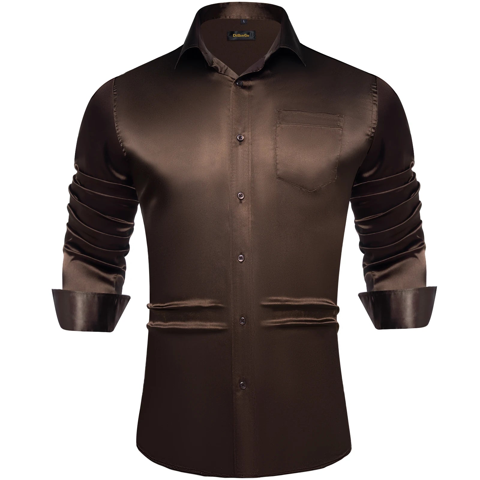 Camisa Social Masculina De Botões Camisa De Cetim