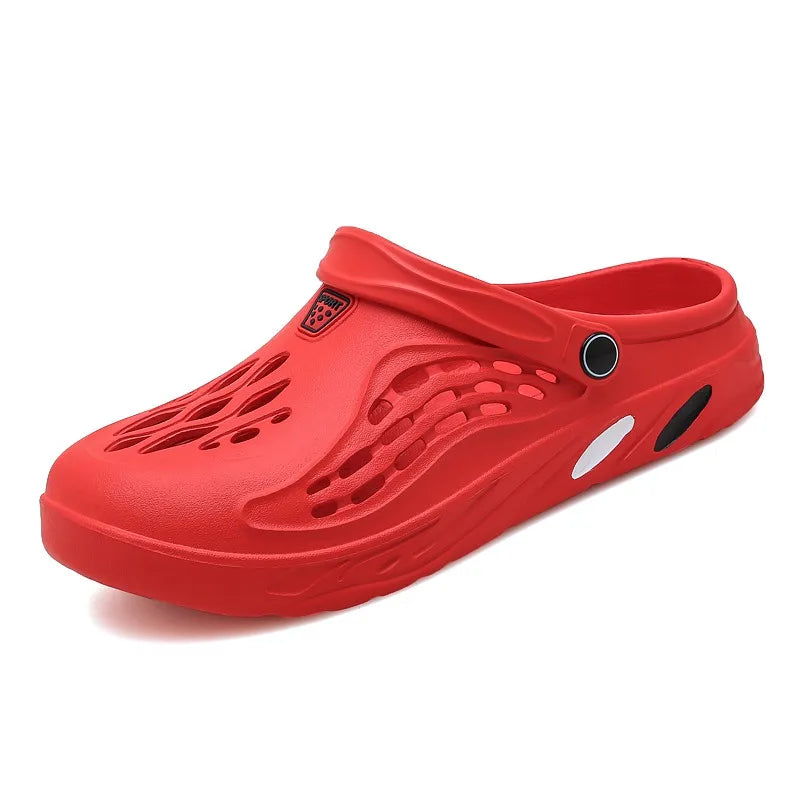 Sandália Crocs Masculina Com Recortes Chinelo Respirável Com Arco De Apoio