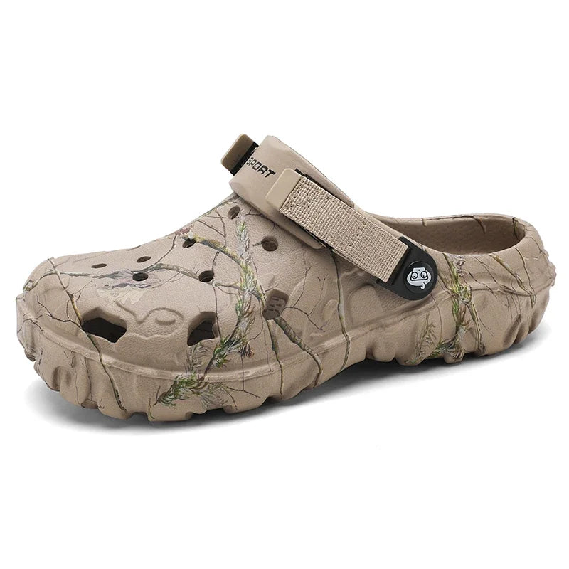 Sandália Crocs Masculina Design Destoyed Sandália Plataforma Confortável