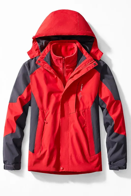 Jaqueta Parka Feminina 3 Em 1 Impermeável Para Inverno - REF113