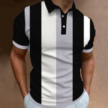 Camisa Gola Polo Masculina Estampa Listrada Camisa Confortável De Alta Qualidade