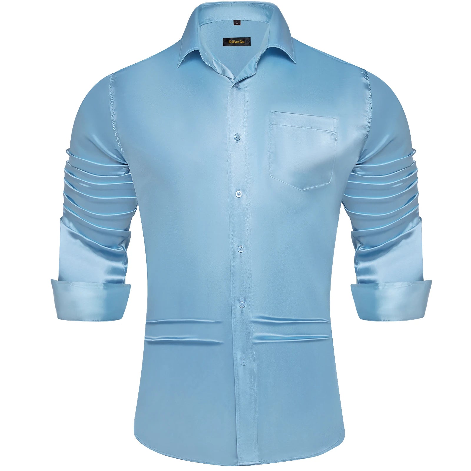 Camisa Social Masculina De Botões Camisa De Cetim