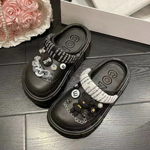 Sandália Crocs Confortável Detalhes Desenho Animado Moda Feminina