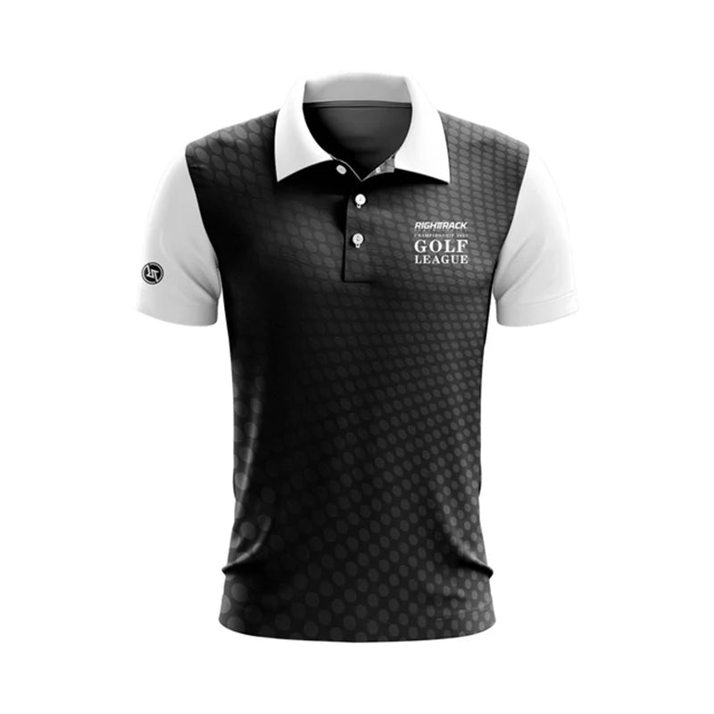 Camisa Gola Polo Masculina De Golff Estampada Camisa Confortável Moda Casual