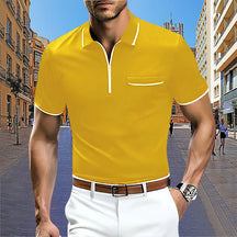 Camisa gola Polo Masculina Com Bolso e Botões Camisa respirável Moda Verão