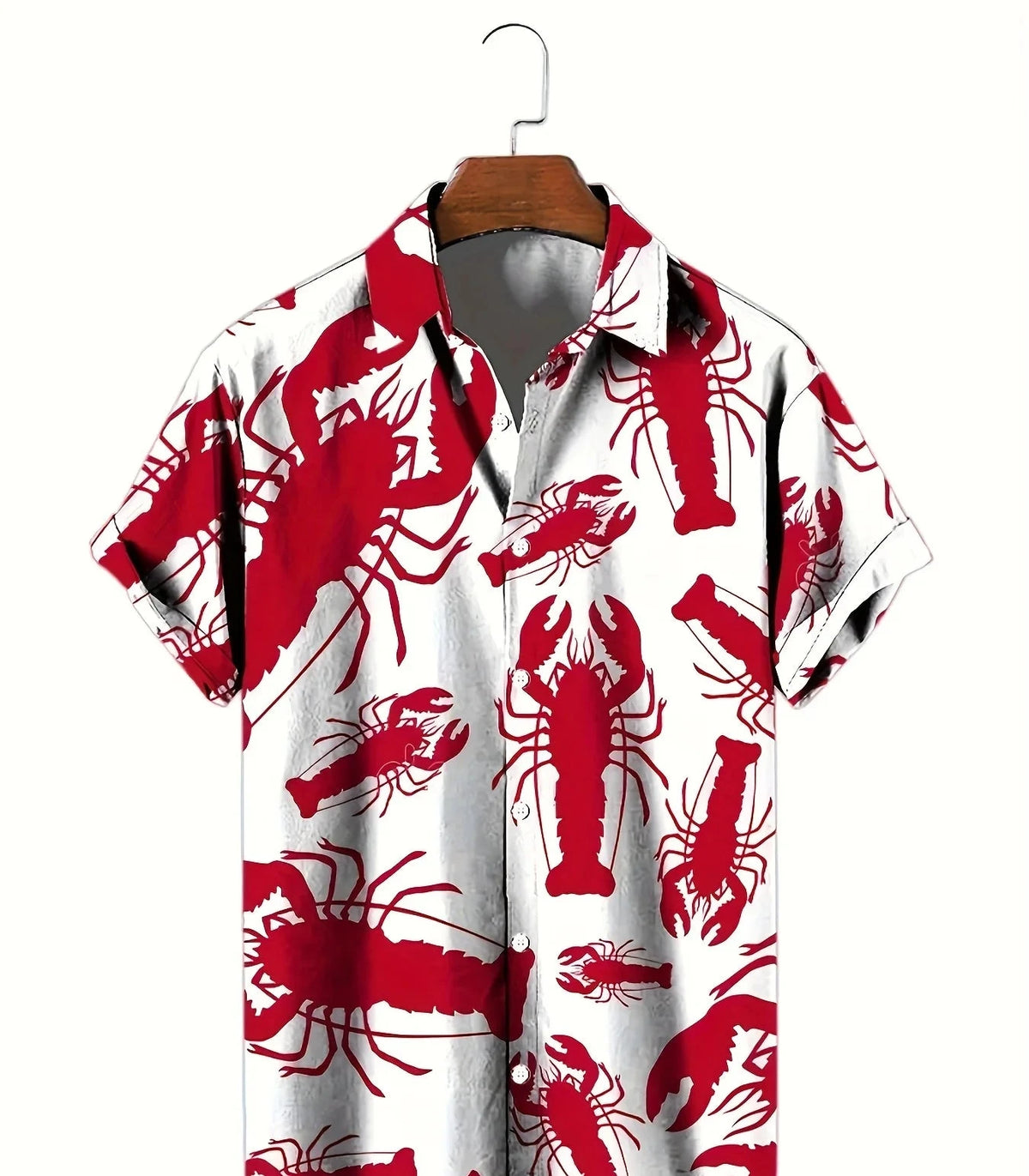 Camisa Masculina De Praia Estampa Carangueijo Moda Versátil De Qualidade