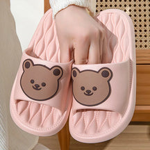 Sandália Crocs Unissex Antiderrapante Confortável estampa Urso Desenho Animado Moda Casual De Alta Qualidade