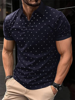 Camisa Gola Polo Masculina Estampada Teecido Macio De Alta Qualidade