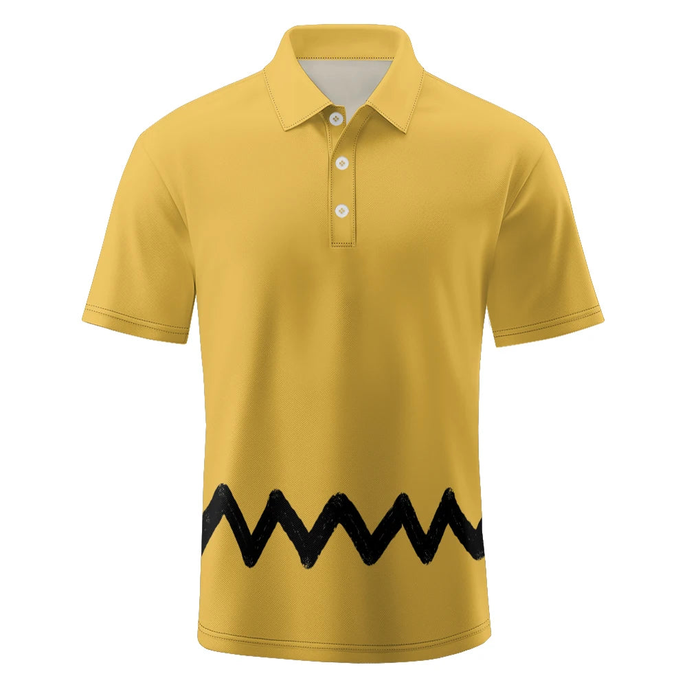 Camisa Gola Polo Masculina Com Estampa Camisa Conortável De Alta Qualidade