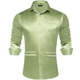 Camisa Social Masculina De Botões Camisa De Cetim