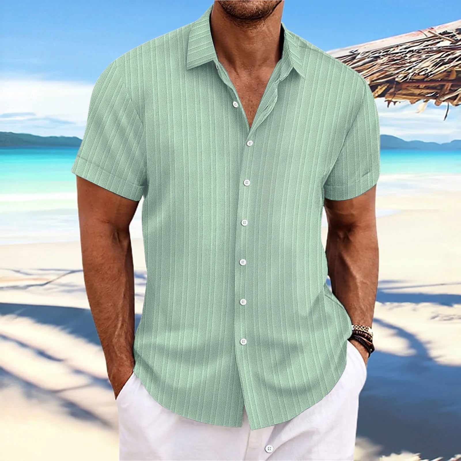 Camisa Gola Polo Social Masculina De Botões Moda Casual