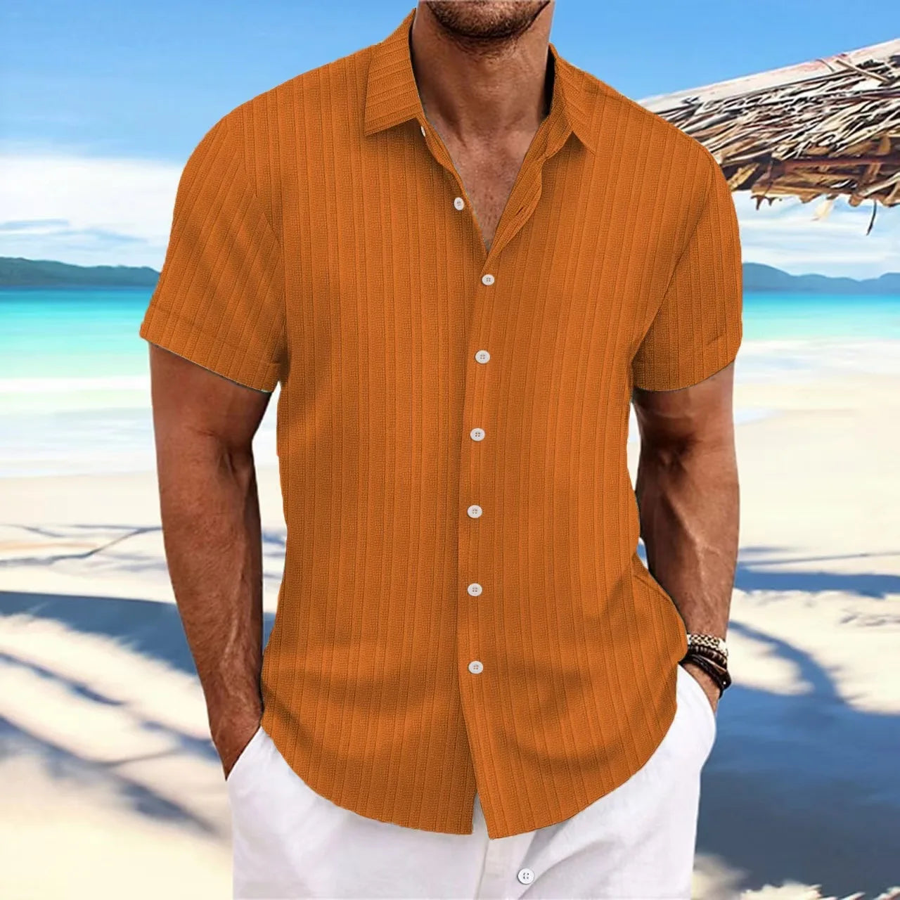 Camisa Gola Polo Social Masculina De Botões Moda Casual