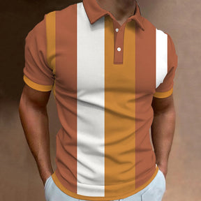 Camisa Gola Polo Masculina Estampa Listrada Camisa Confortável De Alta Qualidade