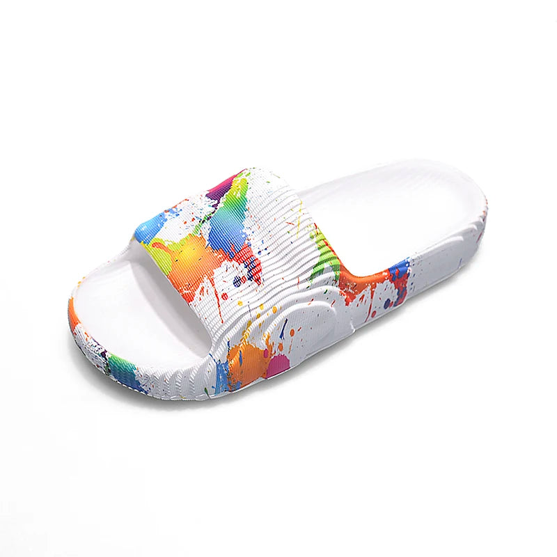 Sandália crocs De Sola Macia Estampa Pintura Colorida Moda Casual De Alta Qualidade