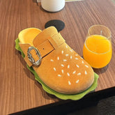 Sandália Crocs Confortável Chinelo Doméstico design Hamburguer