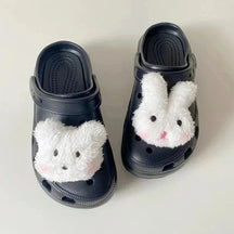 Sandália Crocs Feminina Com Arco De Apoio E Acessórios de Urso Desenho Animado Moda Casual