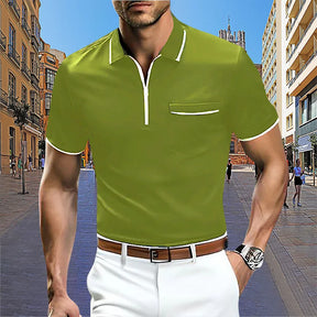 Camisa gola Polo Masculina Com Bolso e Botões Camisa respirável Moda Verão