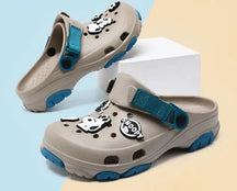 Sandália Crocs Com Acessórios Desenho Animado Design Respirável Antiderrapante