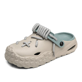 Sandália Crocs Masculina Confortável Design Com  Cordão E Recortes