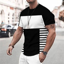 Camisa Listrada Masculina Moda Verão Confortável Camisa De Alta Qualidade