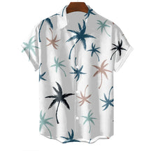 Camisa Masculina Moda Haviana De Botões E Manga Curta Estampa Coqueiro Camisa Praiana