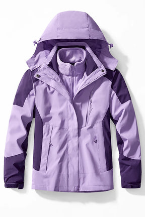 Jaqueta Parka Feminina 3 Em 1 Impermeável Para Inverno - REF113