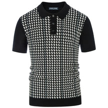 Camisa Gola Polo Clássica De Malha Estampada Camisa De Tricô Moda Casual