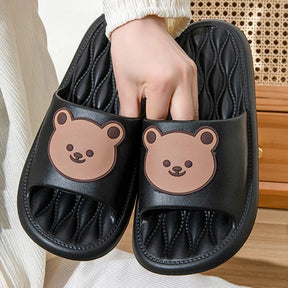 Sandália Crocs Unissex Antiderrapante Confortável estampa Urso Desenho Animado Moda Casual De Alta Qualidade