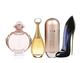 Kit 4 perfumes - Olympya + Jador + 212rose + Goodgirl - Loja Virtubr